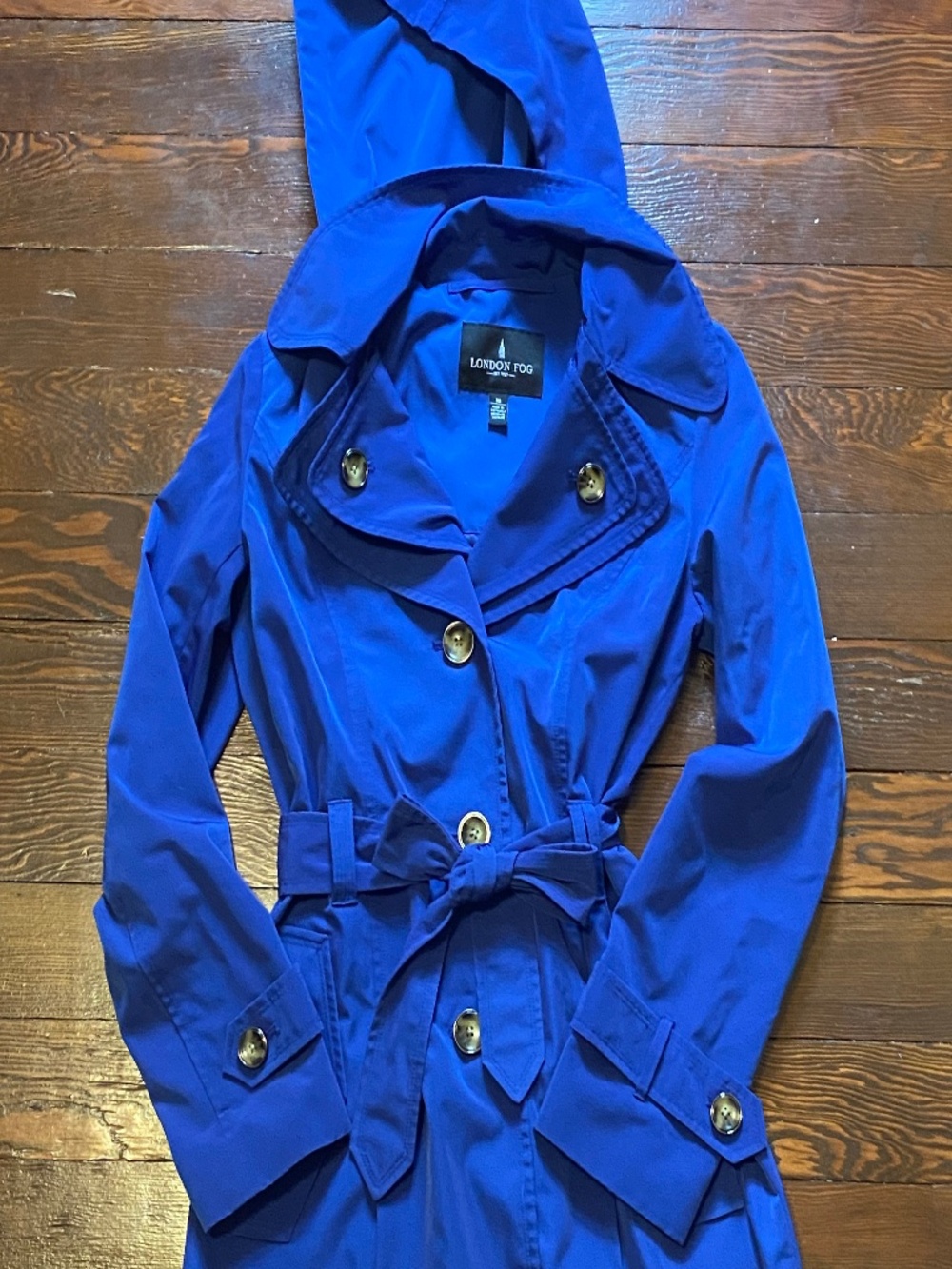 London Fog blue rain jacket size xs